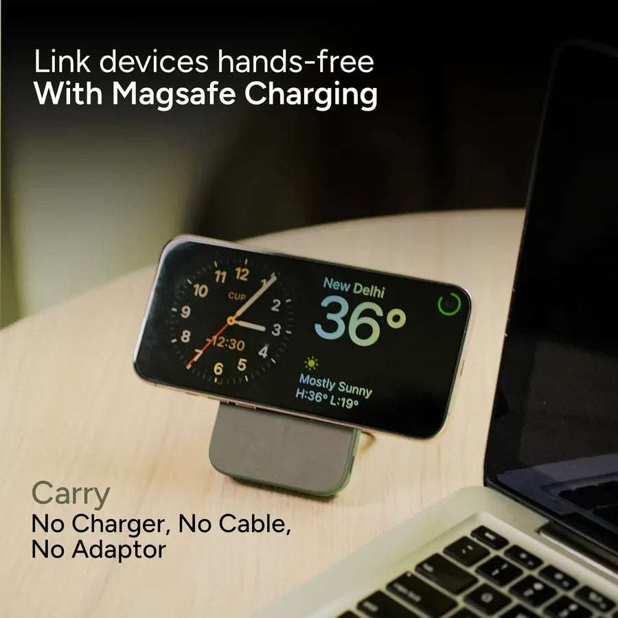 Ambrane AeroSync PB21 10000mAh Magnetic Wireless Power Bank - Rivantrends accessories