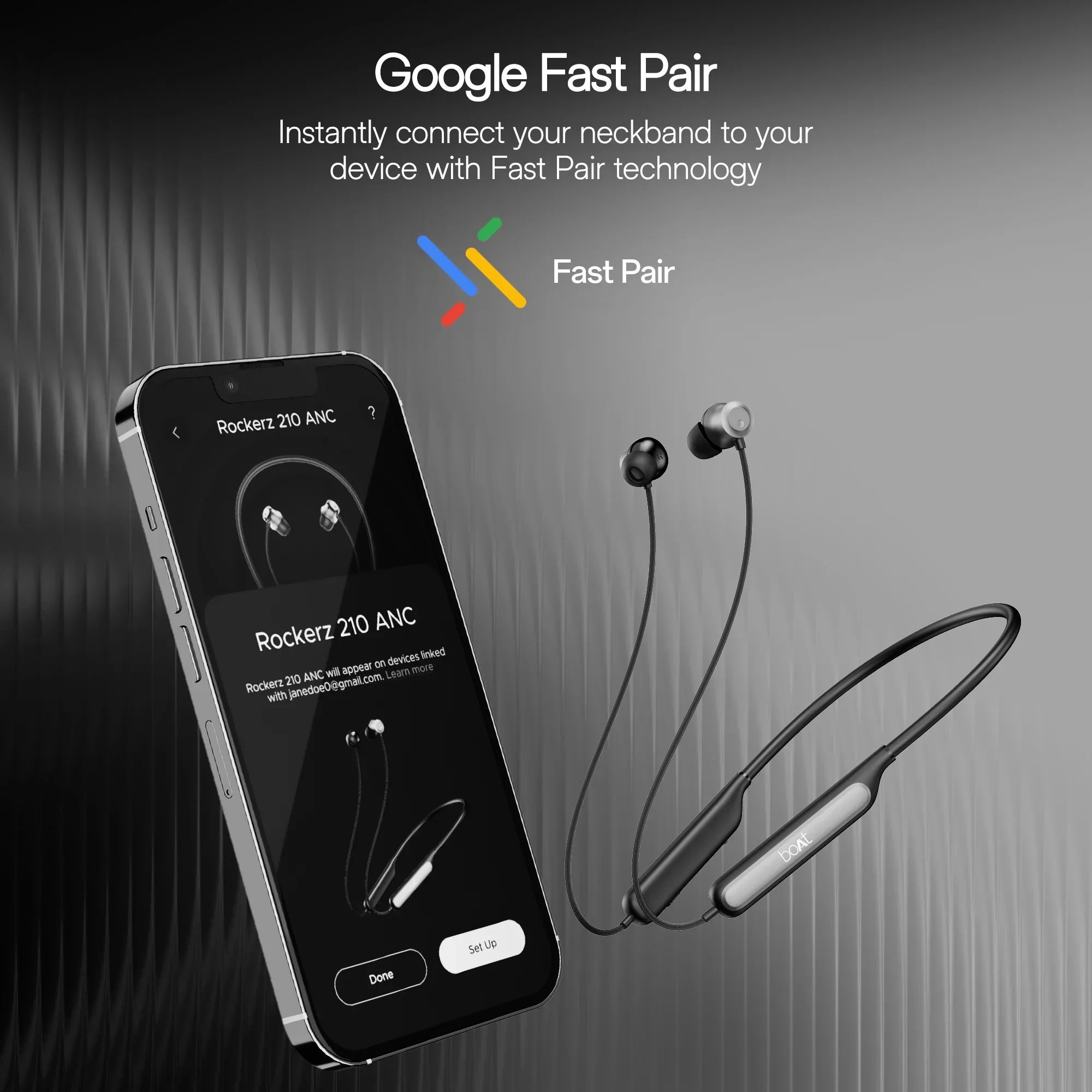 boAt Rockerz 210 ANC Wireless Neckband - Rivantrends accessories