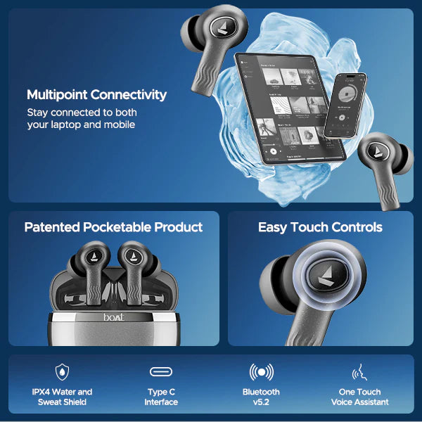 boAt Nirvana Ion ANC Wireless Earbuds - Rivantrends accessories