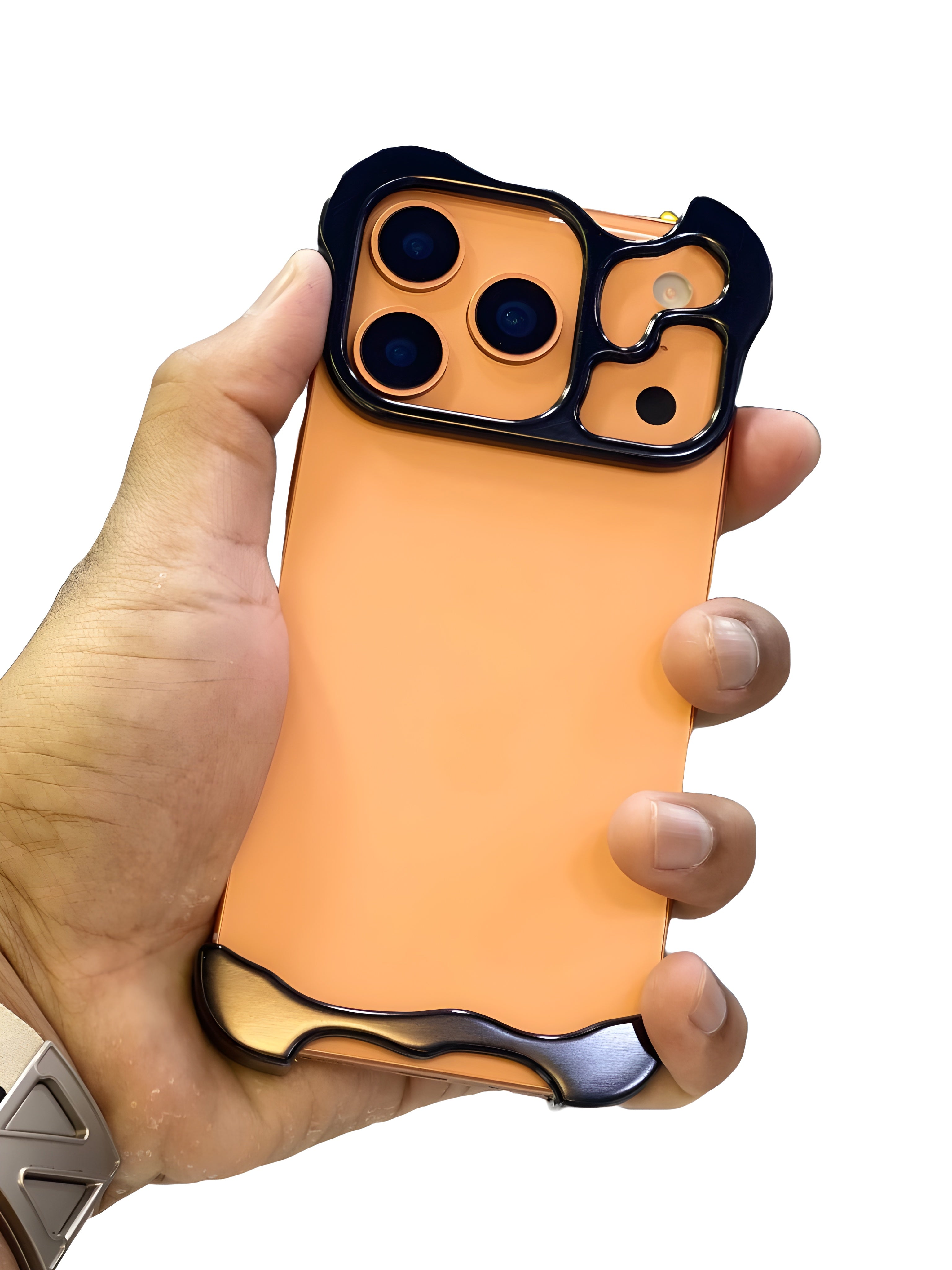NCAP ACCESSORIES Luxury Metal Frame Shockproof Case for iPhone 17 Pro – Premium Black Finish